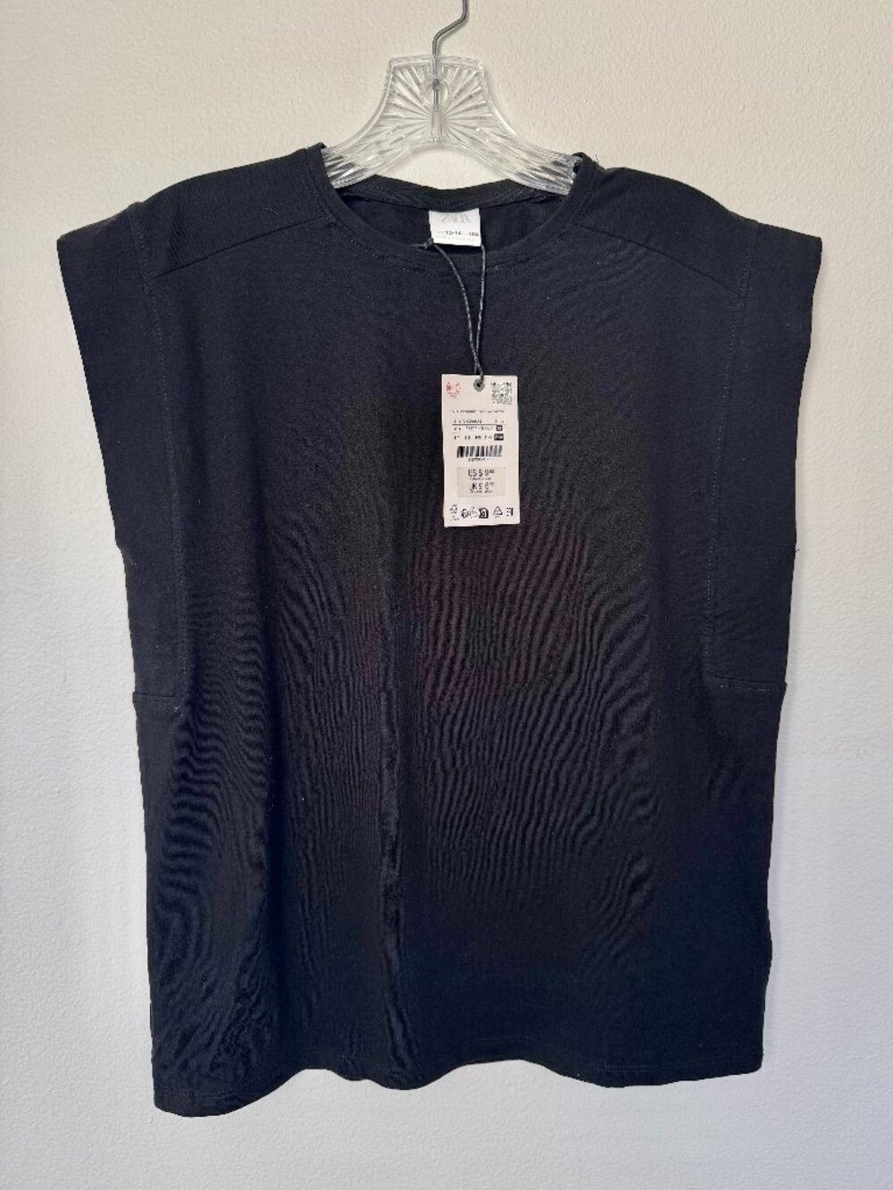NWT Zara Black Tank Girls Size 13-14 Years